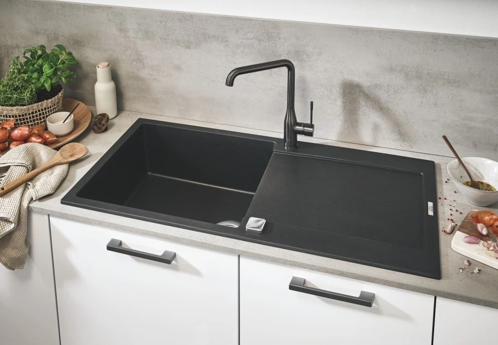 Grohe Essence Baterie chiuveta bucatarie, antracit mat (brushed hard graphite)
