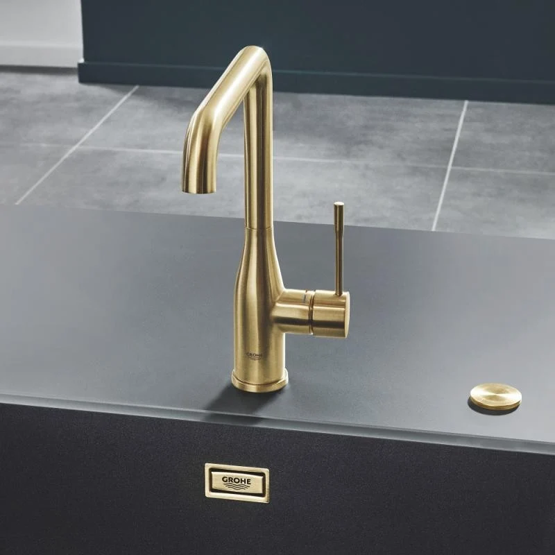 Grohe Essence Baterie chiuveta bucatarie, auriu mat (brushed cool sunrise)