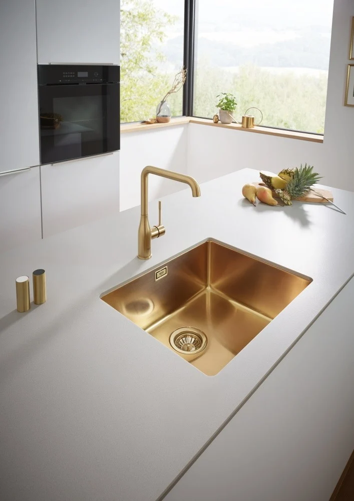 Grohe Essence Baterie chiuveta bucatarie, auriu mat (brushed cool sunrise)