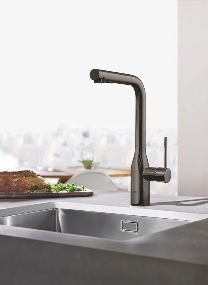 Grohe Essence Baterie chiuveta bucatarie cu dus extractibil, antracit (hard graphite)