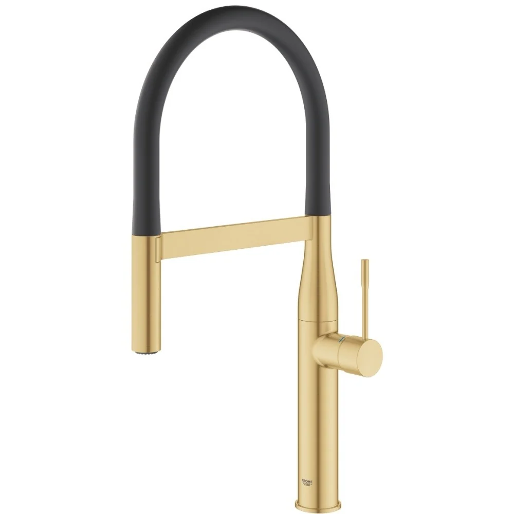 Grohe Essence Baterie chiuveta bucatarie cu dus extractibil, auriu mat (brushed cool sunrise)