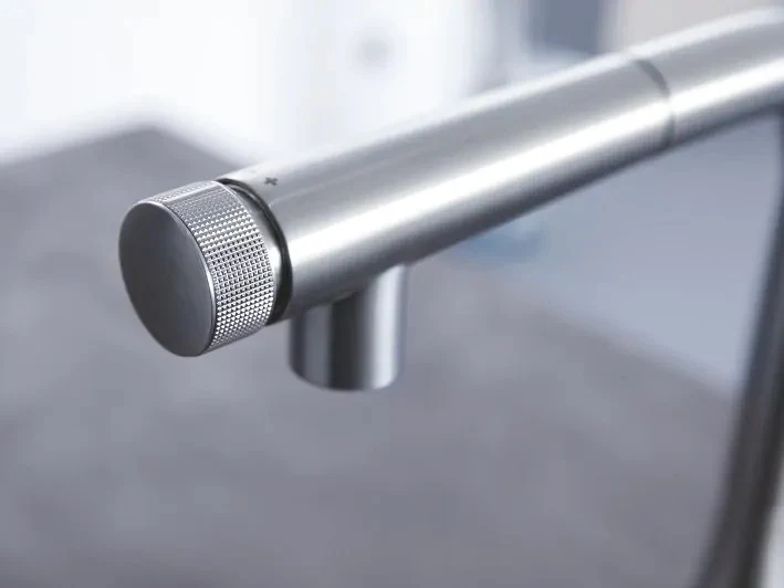 Grohe Essence Baterie chiuveta bucatarie cu dus extractibil si buton SmartControl, crom