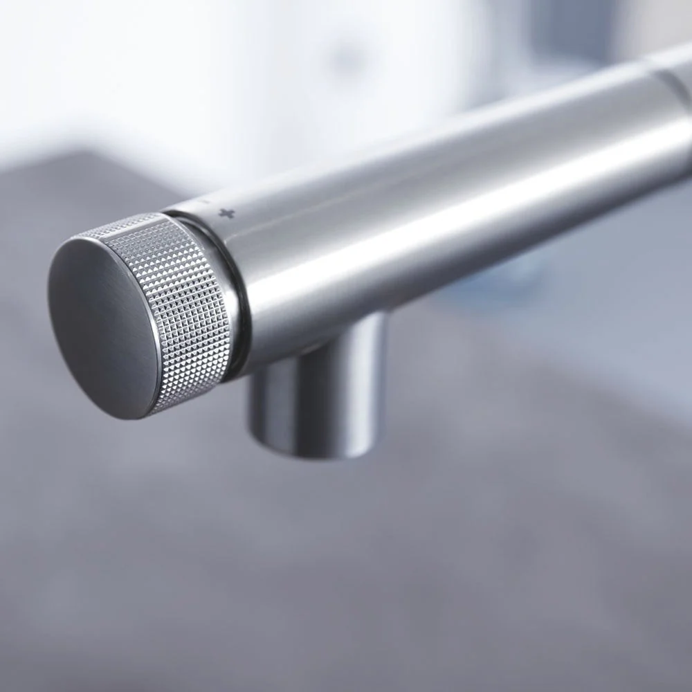 Grohe Essence Baterie chiuveta bucatarie cu dus extractibil si buton SmartControl, antracit mat (brushed hard graphite)