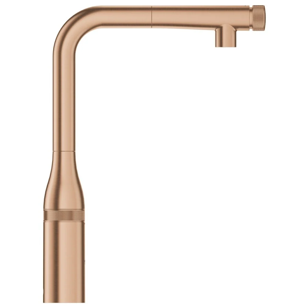 Grohe Essence Baterie chiuveta bucatarie cu dus extractibil si buton SmartControl, cupru mat (brushed warm sunset)