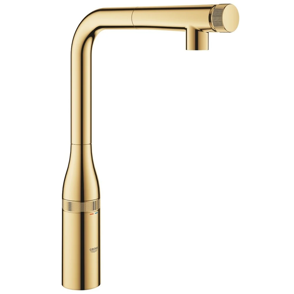 Grohe Essence Baterie chiuveta bucatarie cu dus extractibil si buton SmartControl, auriu (cool sunrise)