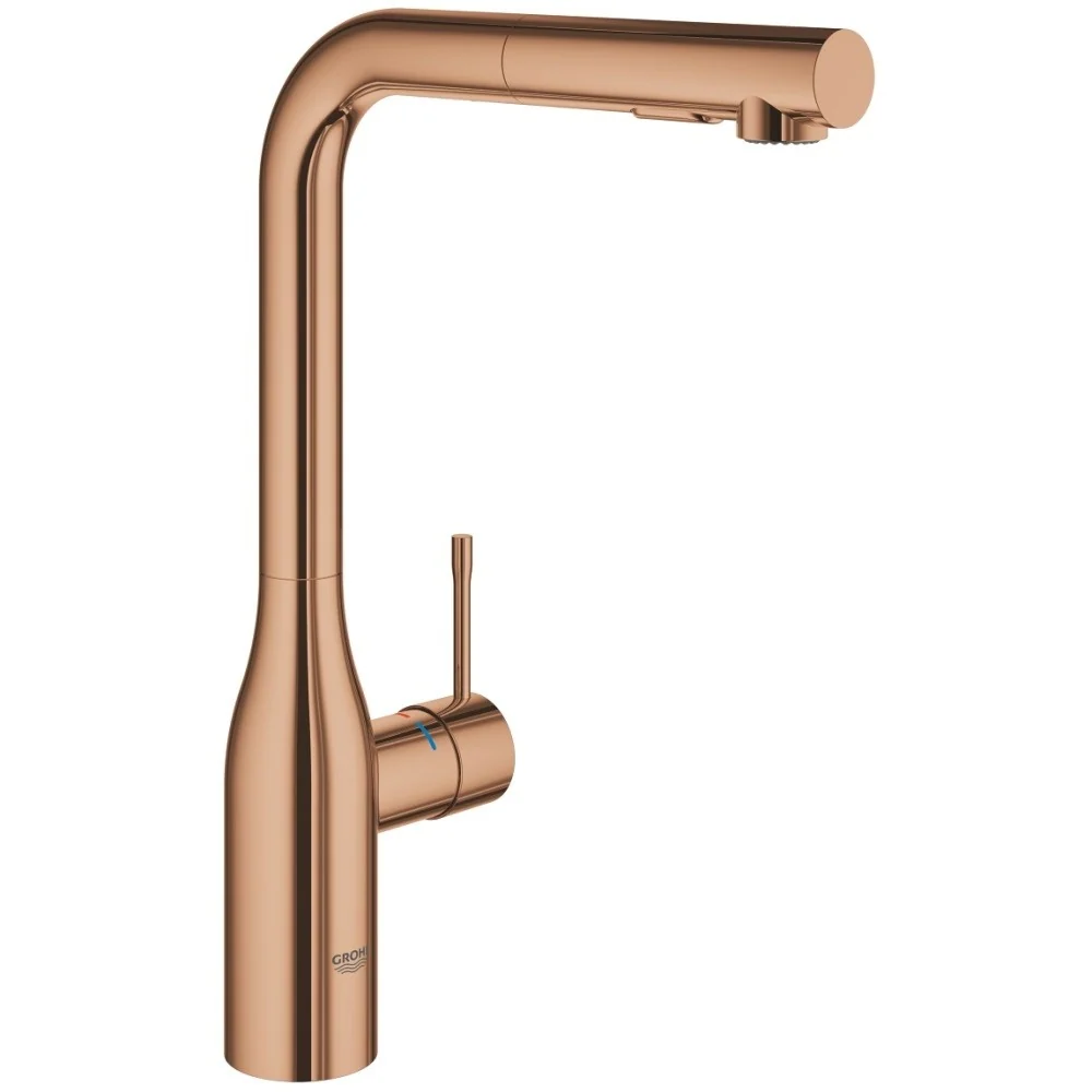Grohe Essence Baterie chiuveta bucatarie monocomanda cu dus extractibil, cupru (warm sunset)