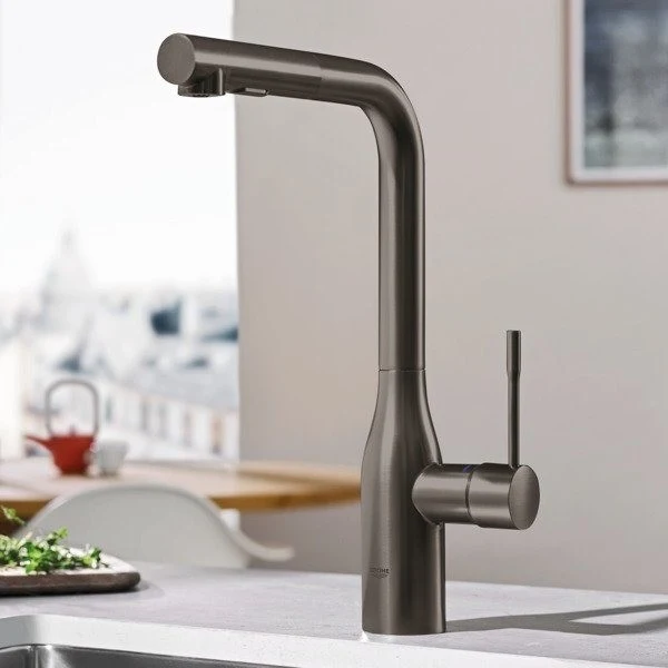 Grohe Essence Baterie chiuveta bucatarie monocomanda cu dus extractibil, antracit mat (brushed hard graphite)