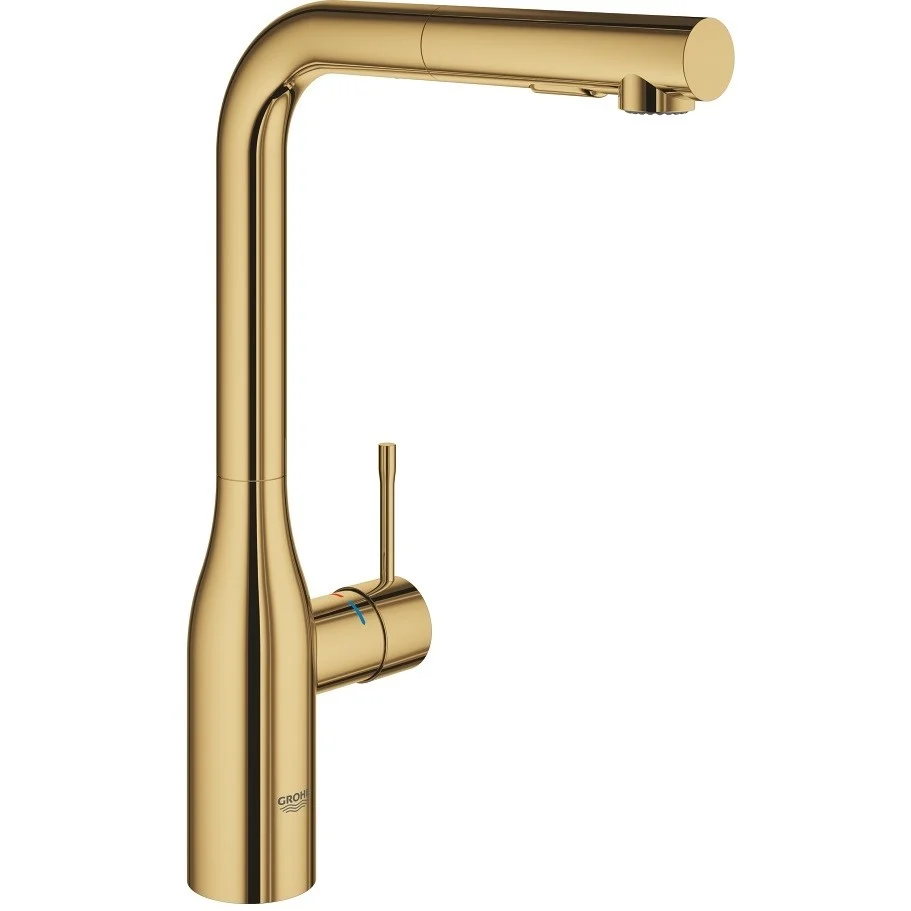 Grohe Essence Baterie chiuveta bucatarie monocomanda cu dus extractibil, auriu (cool sunrise)