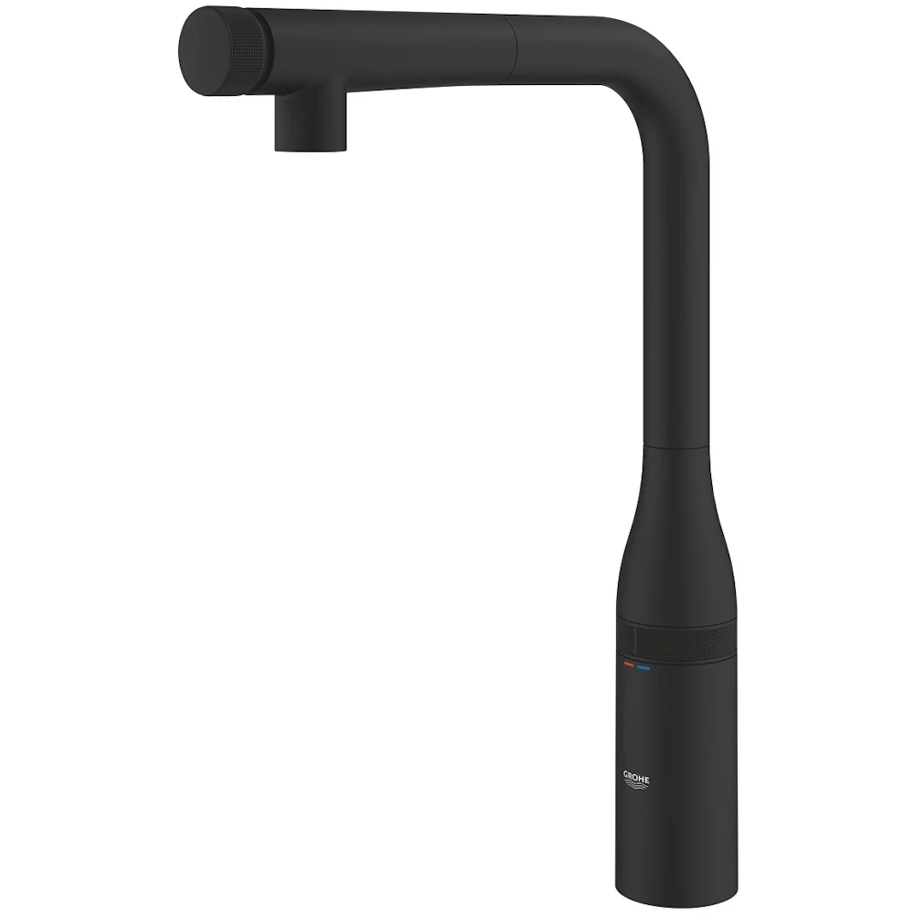 Grohe Essence SmartControl Baterie chiuveta bucatarie cu dus extractibil si buton SmartControl cu 1 tip de jet, negru mat...