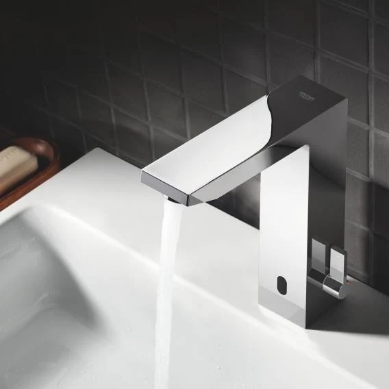 Grohe Eurocube E Baterie lavoar electronica cu infrarosu, baterie 6V, mixare apa