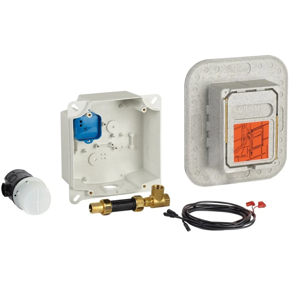 Grohe Eurocube E Sistem ingropat perete pentru baterii de lavoar electronice cu infrarosu