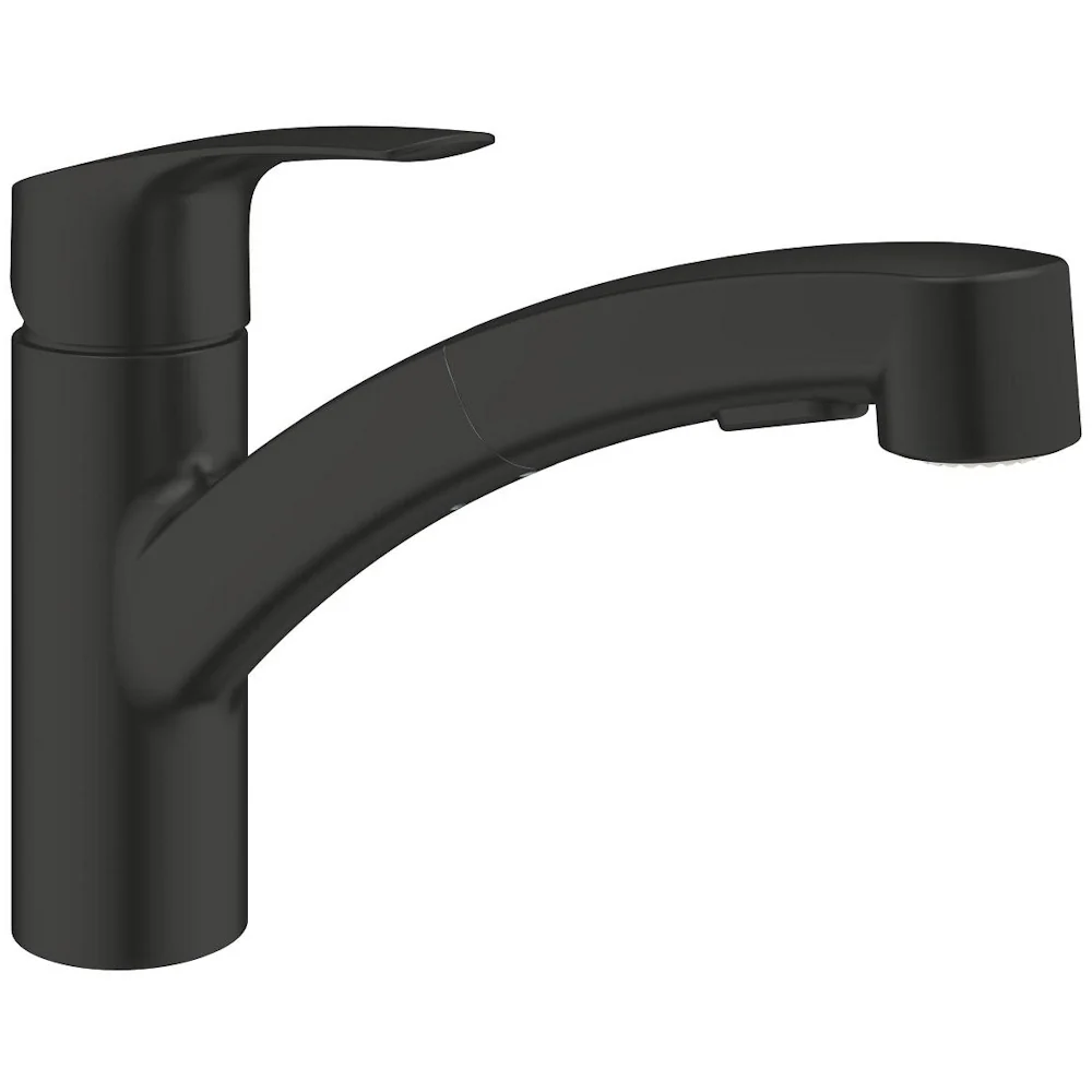 Grohe Eurosmart Baterie bucatarie monocomanda cu dus extractibil, negru mat