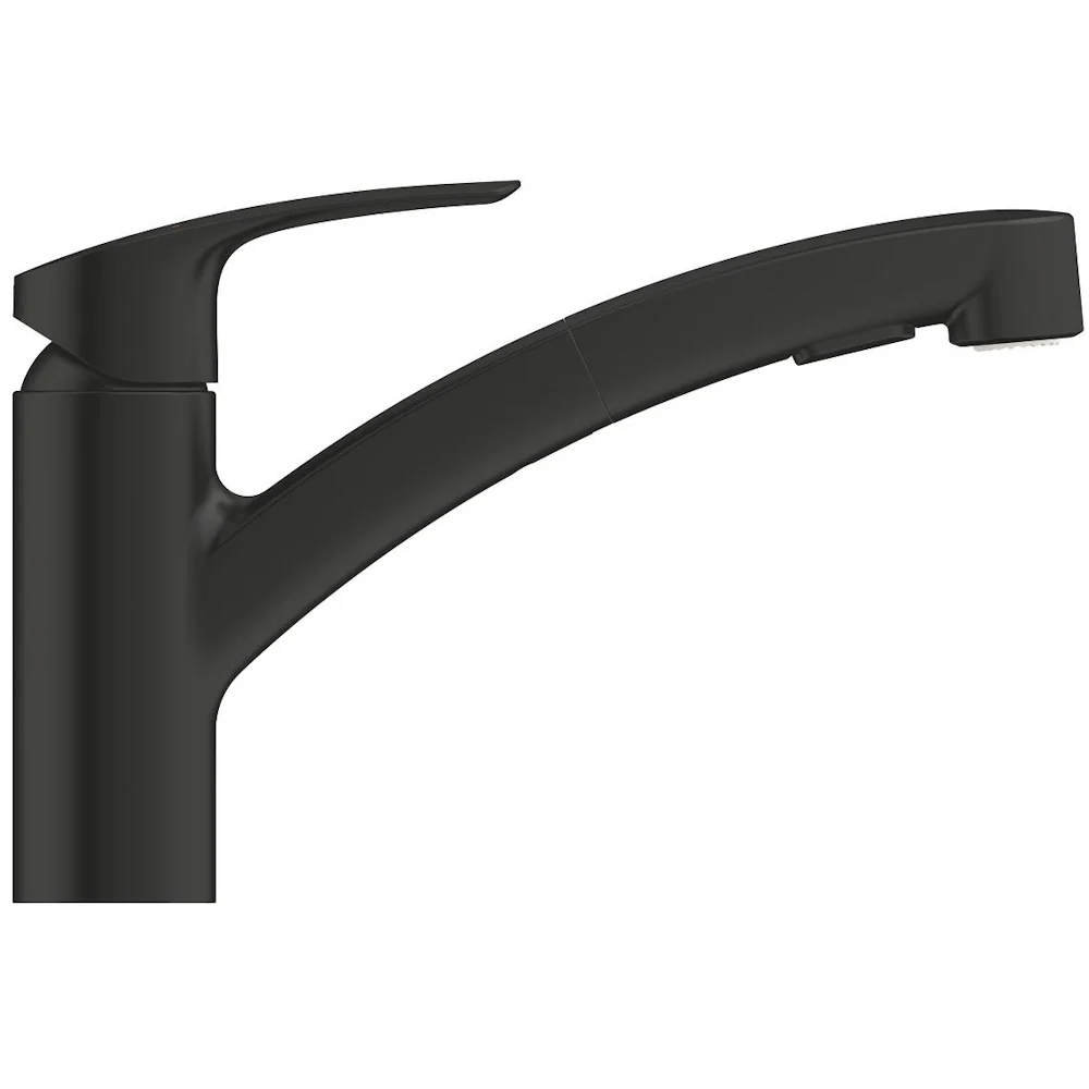 Grohe Eurosmart Baterie bucatarie monocomanda cu dus extractibil, negru mat