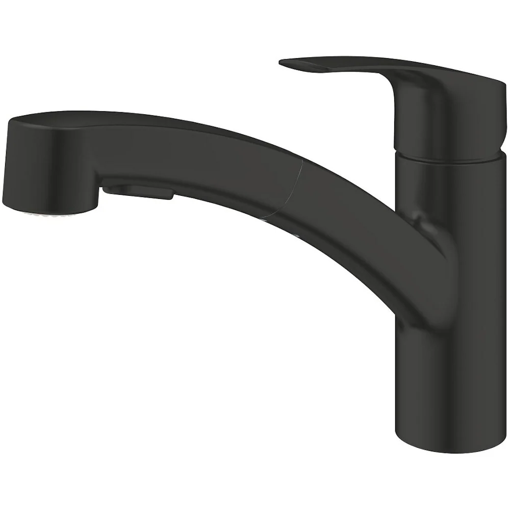 Grohe Eurosmart Baterie bucatarie monocomanda cu dus extractibil, negru mat