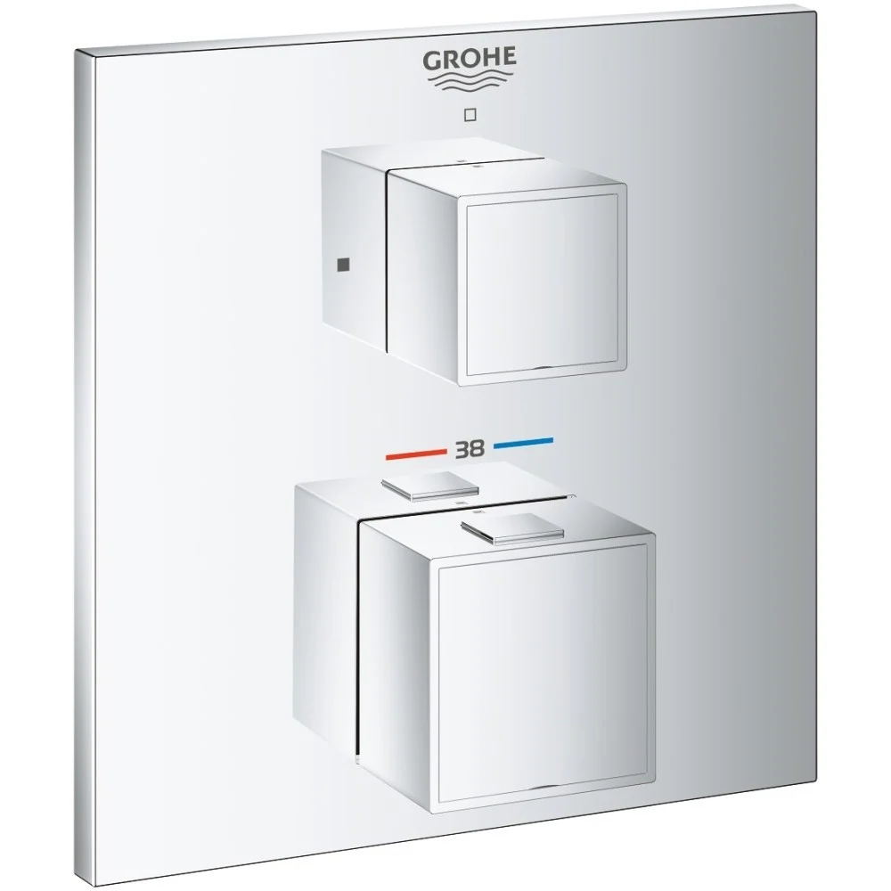 Grohe Grohtherm Cube Baterie dus cu termostat incastrata, 1 iesire, crom