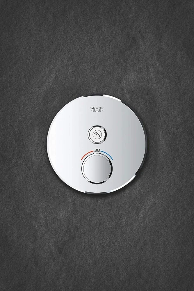 Grohe Grohtherm SmartControl Baterie dus cu termostat, rotunda, crom