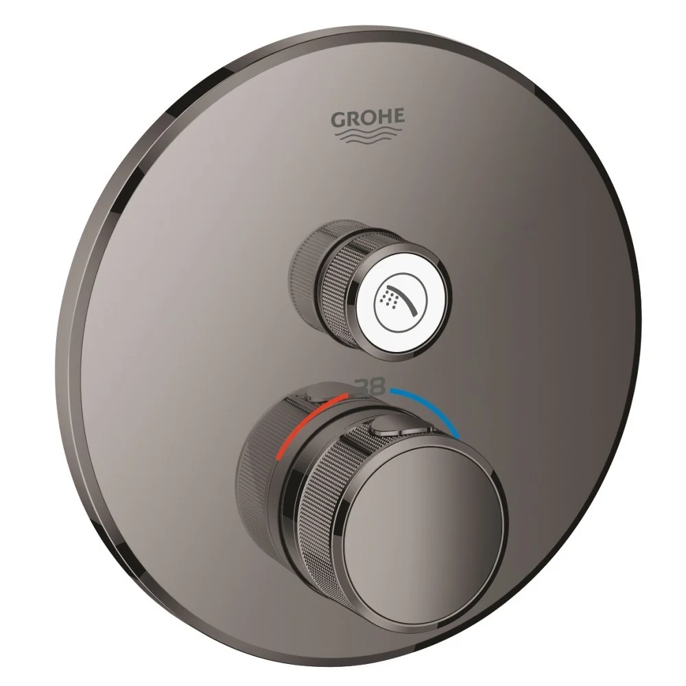 Grohe Grohtherm SmartControl Baterie dus cu termostat si 1 iesire, rotunda, antracit (hard graphite)