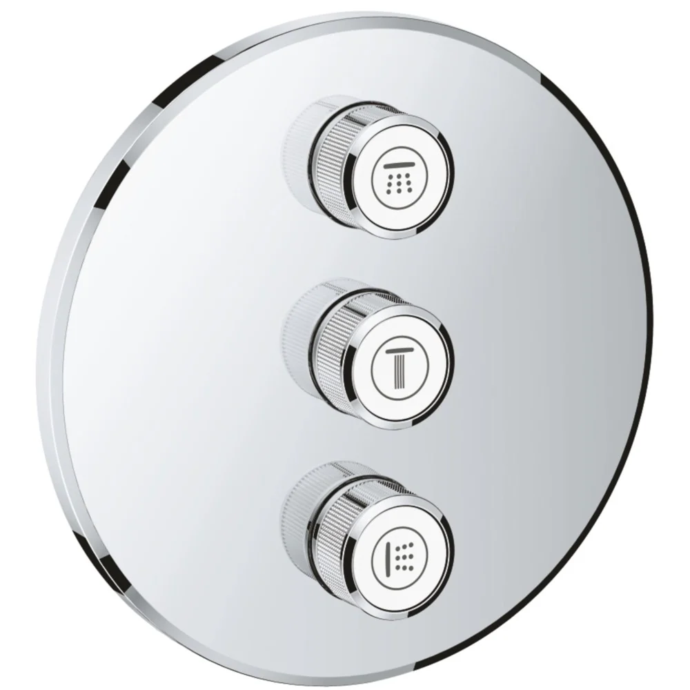 Grohe Grohtherm SmartControl Unitate de control dus incastrat cu 3 iesiri, crom