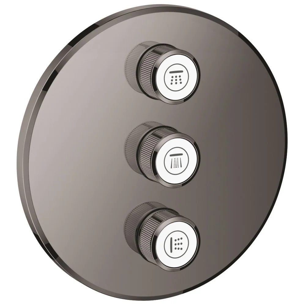 Grohe Grohtherm SmartControl Unitate de control dus incastrata, rotunda, antracit (hard graphite)
