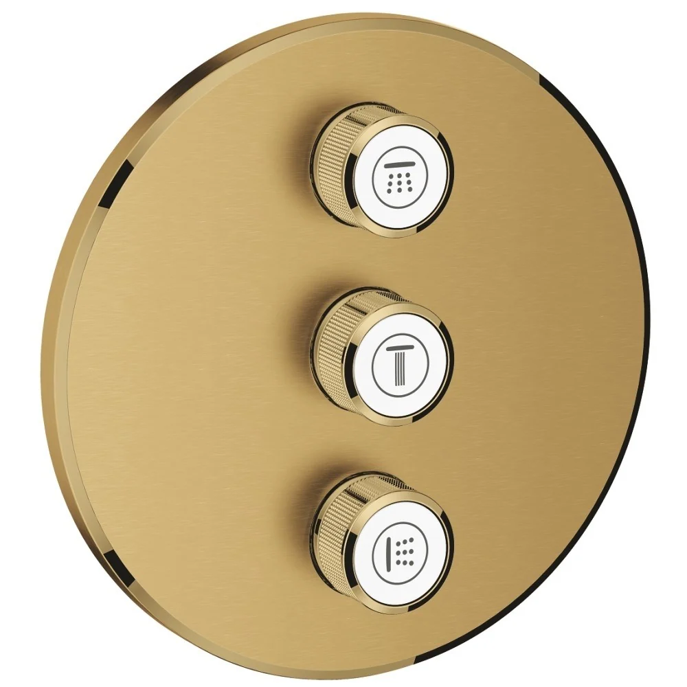 Grohe Grohtherm SmartControl Unitate de control dus incastrata, rotunda, auriu mat (brushed cool sunrise)