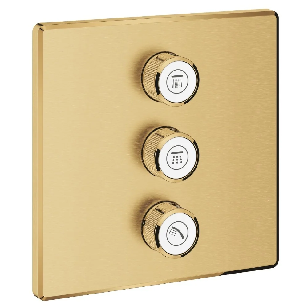 Grohe Grohtherm SmartControl Unitate de control dus incastrata, patrata, auriu mat (brushed cool sunrise)