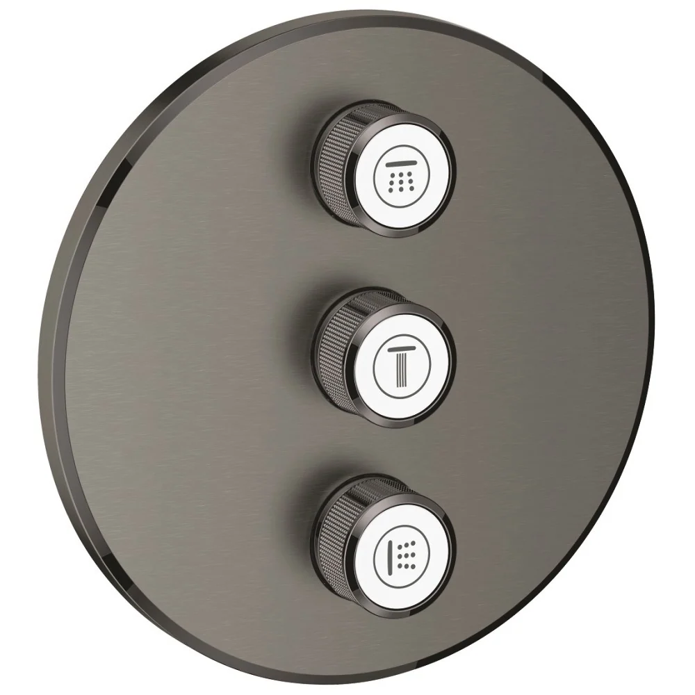 Grohe Grohtherm SmartControl Unitate de control dus incastrata, rotunda, antracit mat (brushed hard graphite)