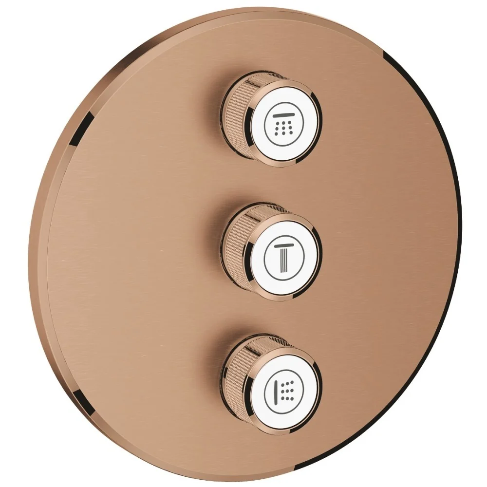 Grohe Grohtherm SmartControl Unitate de control dus incastrata, rotunda, cupru mat (brushed warm sunset)