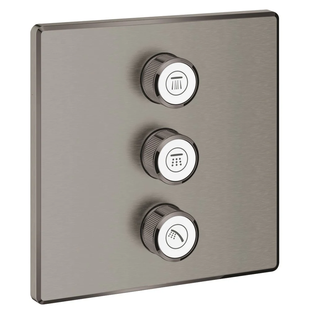 Grohe Grohtherm SmartControl Unitate de control dus incastrata, patrata, antracit mat (brushed hard graphite)