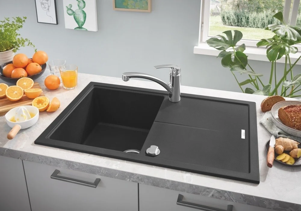 Grohe K400 Chiuveta bucatarie granit 78x50 cm, negru
