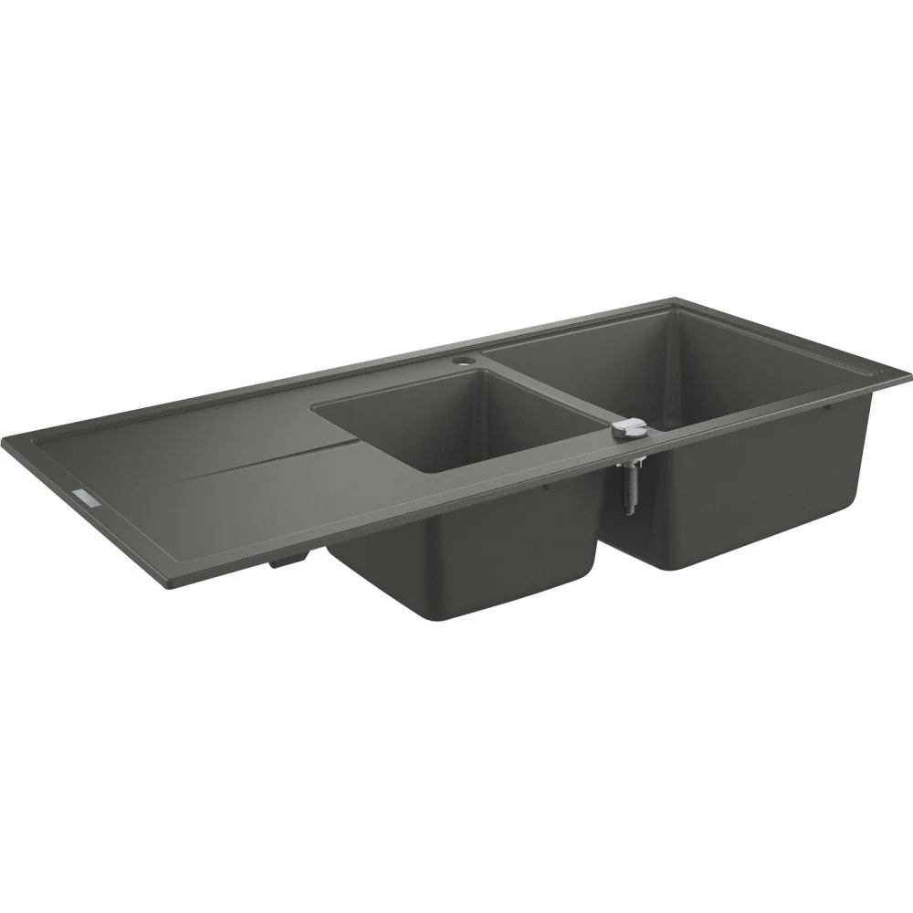 Grohe K400 Chiuveta bucatarie granit cu 2 cuve asimetrice, 116x50 cm, antracit