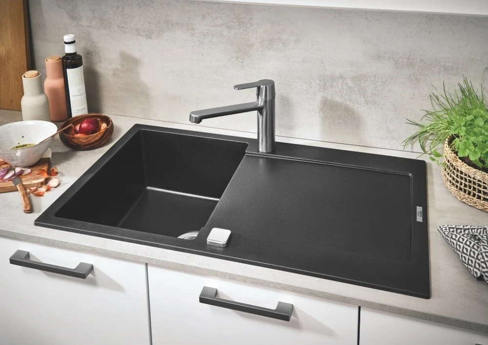Grohe K500 Chiuveta bucatarie granit cu 1 cuva 86x50 cm, negru
