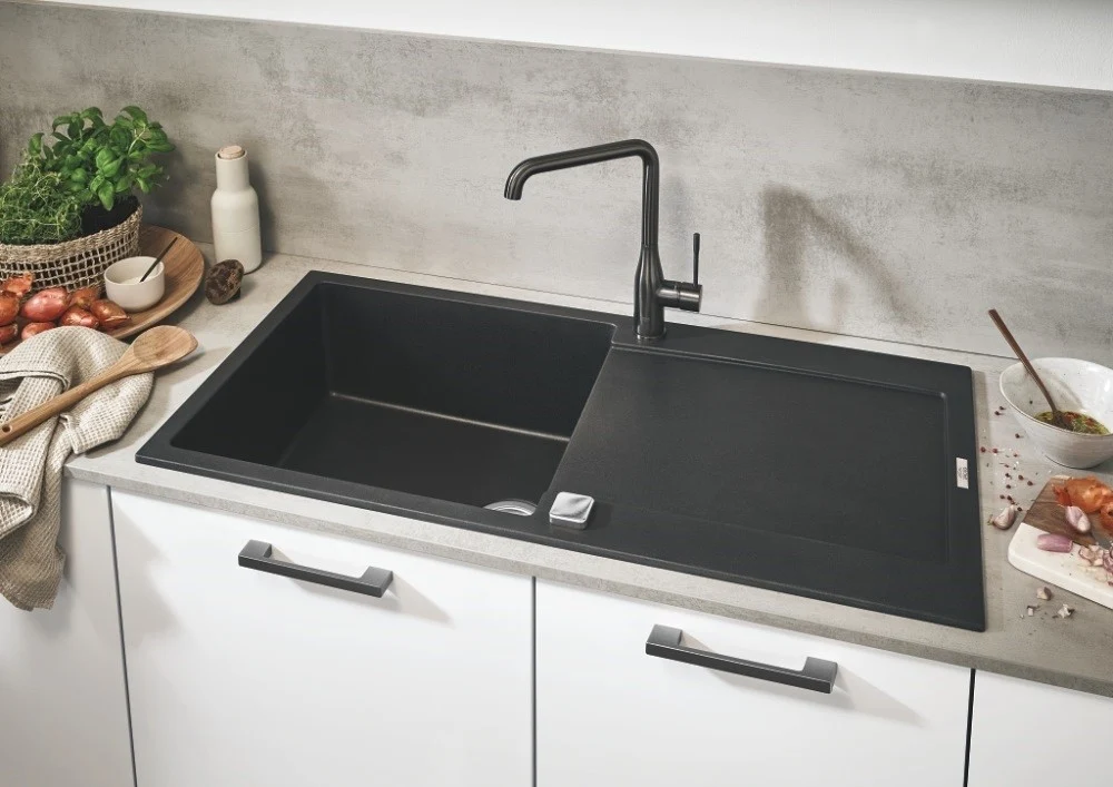 Grohe K500 Chiuveta bucatarie granit cu 1 cuva, 100x50 cm, negru