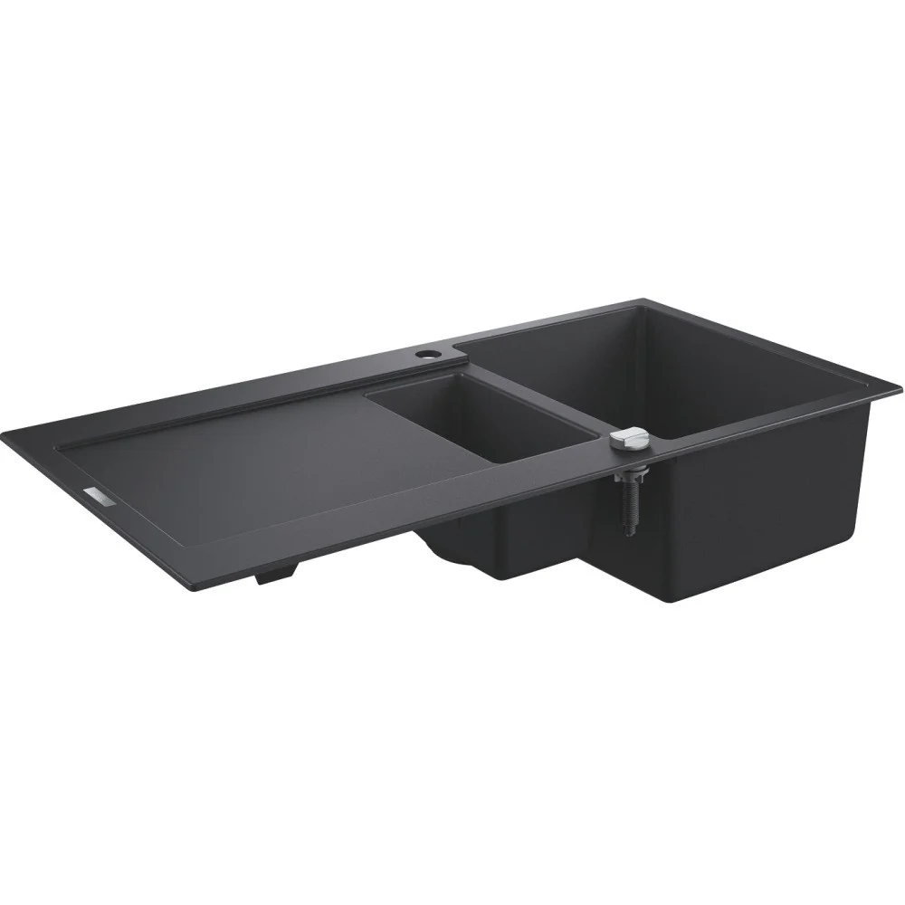 Grohe K500 Chiuveta bucatarie granit cu 2 cuve asimetrice, 100x50 cm, negru