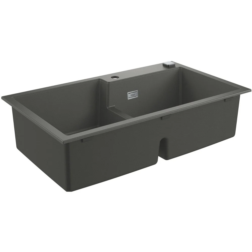 Grohe K500 Chiuveta bucatarie granit cu 2 cuve asimetrice, 86x50 cm, antracit