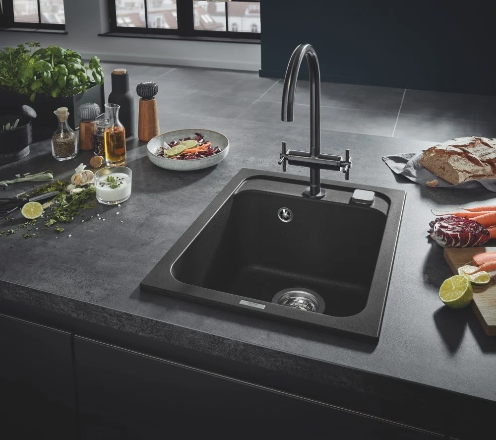 Grohe K700 Chiuveta bucatarie granit cu 1 cuva, 50x40 cm, negru