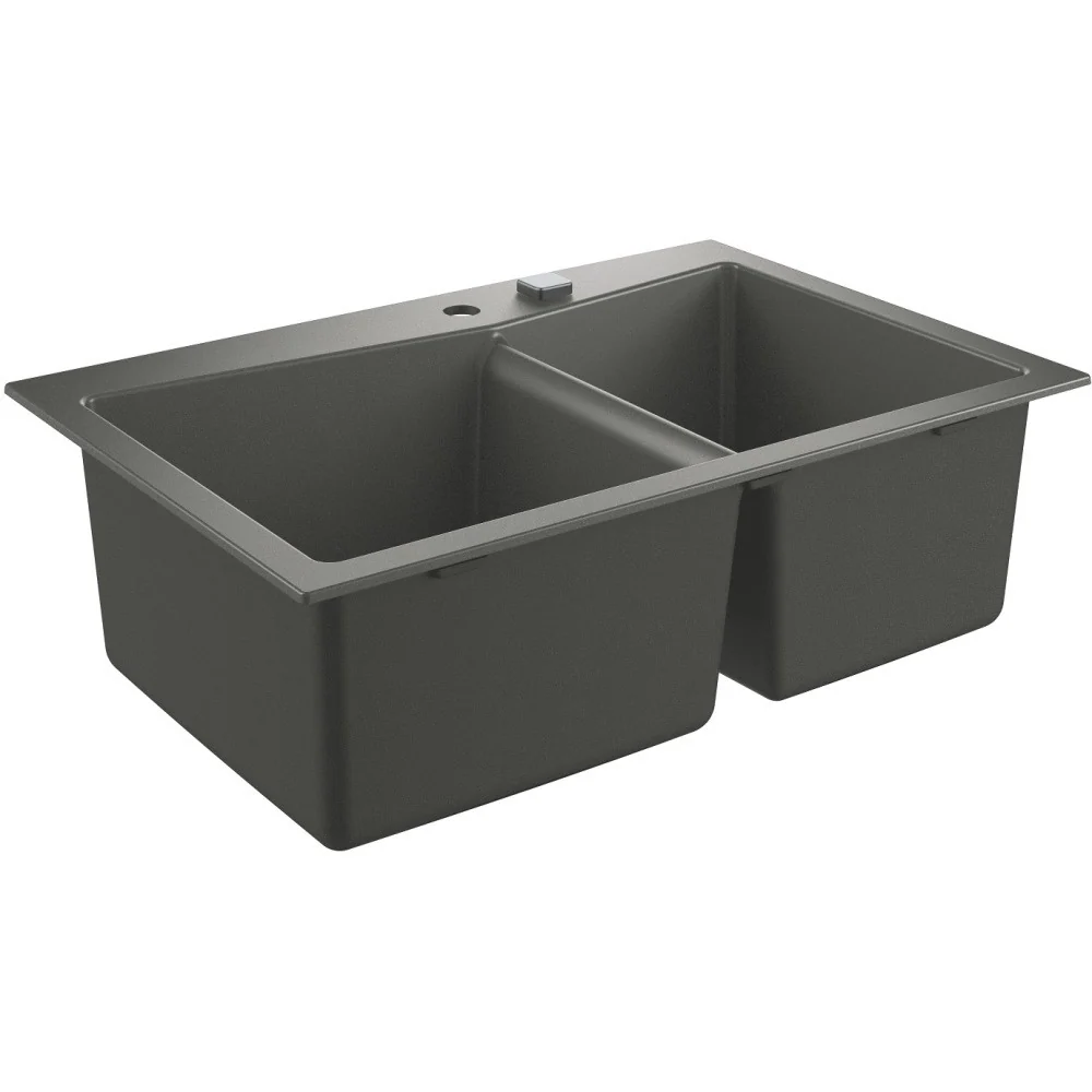 Grohe K700 Chiuveta bucatarie granit cu 2 cuve asimetrice, 84x56 cm, antracit