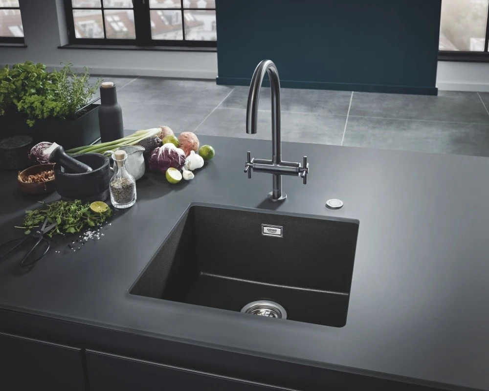 Grohe K700U Chiuveta bucatarie granit cu 1 cuva, 46x41 cm, antracit