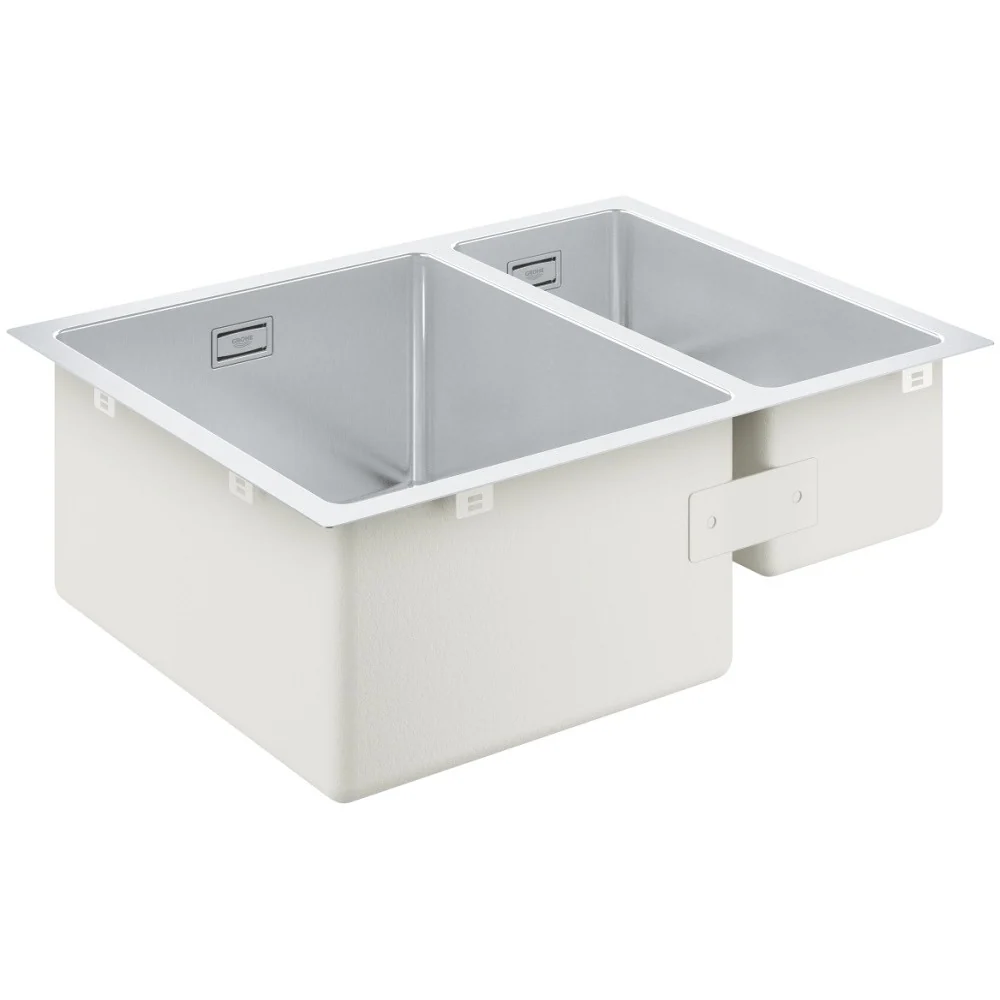 Grohe K700U Chiuveta bucatarie inox cu 2 cuve asimetrice, 60x45 cm, crom