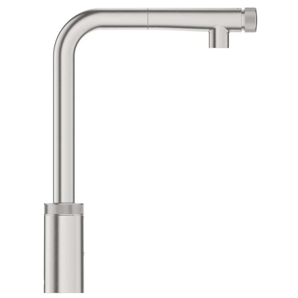 Grohe Minta Baterie chiuveta bucatarie cu dus extractibil si buton SmartControl, aspect inox (supersteel)