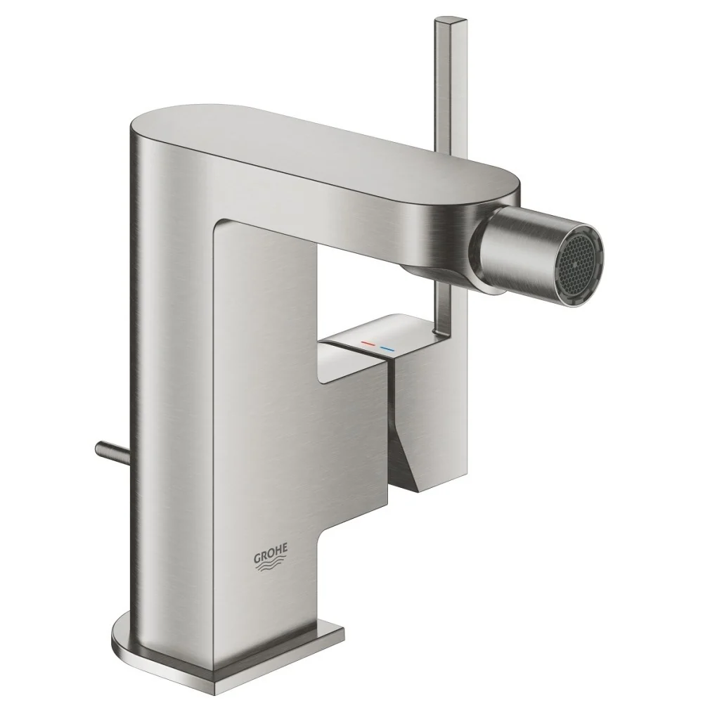 Grohe Plus Baterie bideu cu ventil pop-up, aspect inox (supersteel)