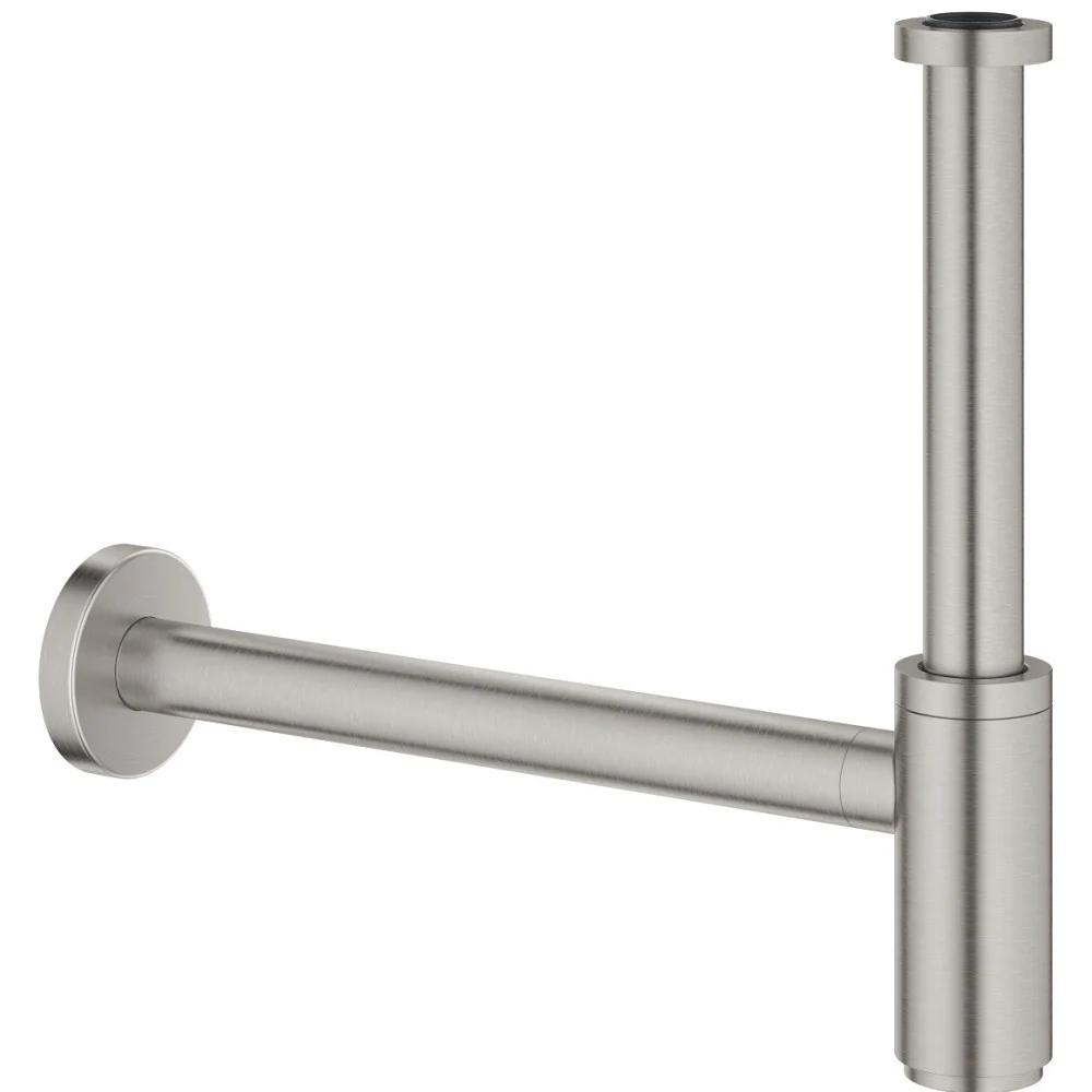 Grohe Sifon estetic lavoar, ornament glisant, aspect inox (supersteel)