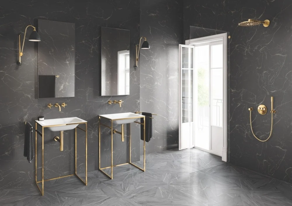 Grohe Sifon estetic lavoar, ornament glisant, auriu (cool sunrise)