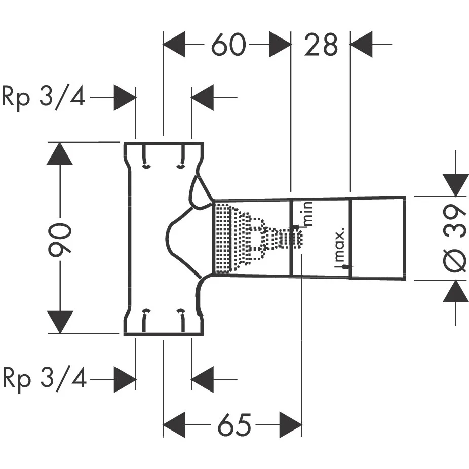 Hansgrohe Corp incastrat pentru robinet 130 l/min