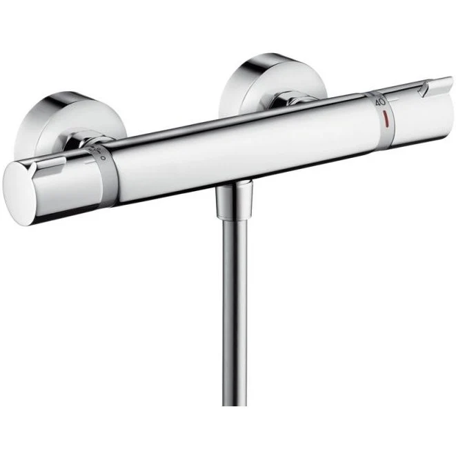 Hansgrohe Croma Select E Vario Baterie dus cu bara 65 cm cu termostat, alb/crom