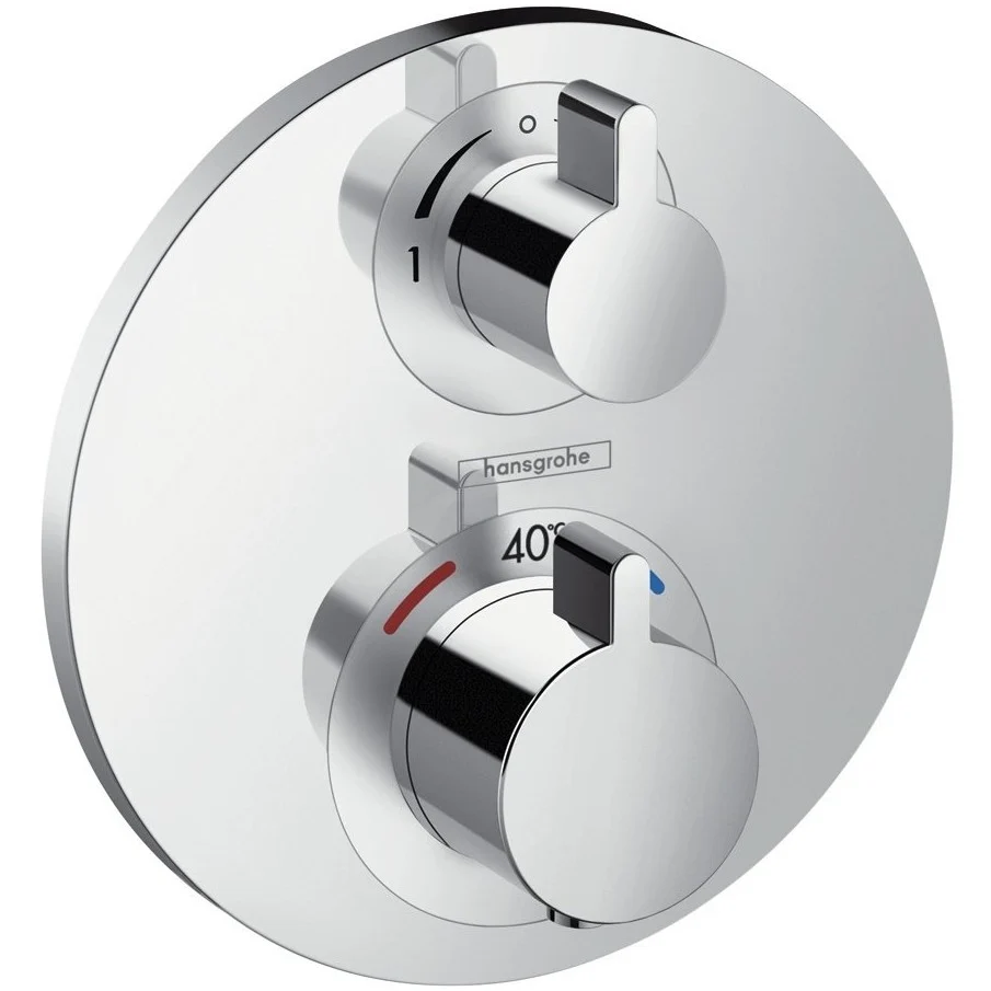 Hansgrohe Ecostat S Baterie dus cu termostat pentru montaj incastrat, 2 iesiri, crom