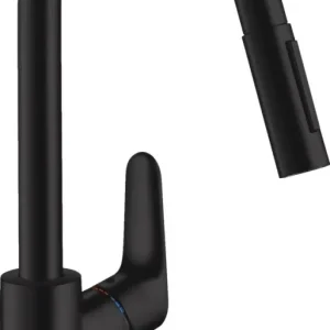 Hansgrohe Focus 240 Baterie chiuveta bucatarie cu dus extractibil, negru mat