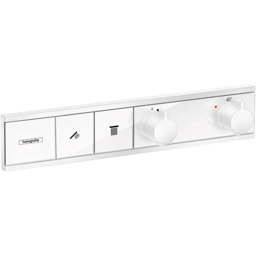 Hansgrohe RainSelect Baterie dus cu termostat, alb mat