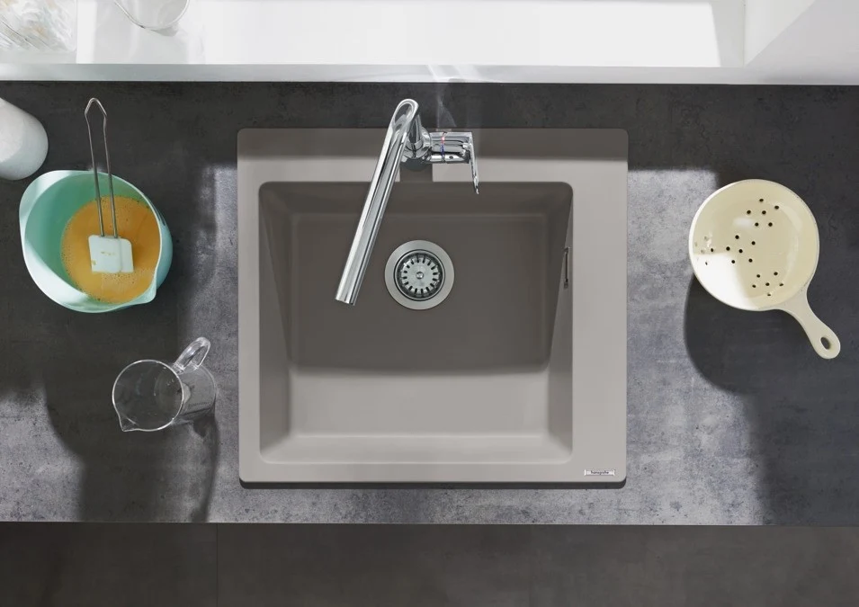 Hansgrohe S510-F450 Chiuveta bucatarie granit 56x51 cm, gri deschis (concrete grey)