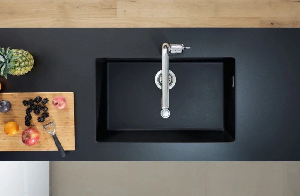 Hansgrohe S510-U660 Chiuveta bucatarie granit montaj sub blat 71x45 cm, negru (graphite black)