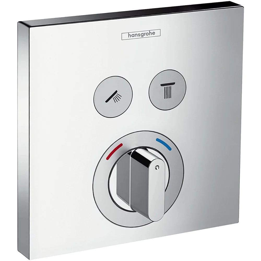 Hansgrohe ShowerSelect Baterie dus cu termostat pentru montaj incastrat, patrata, crom